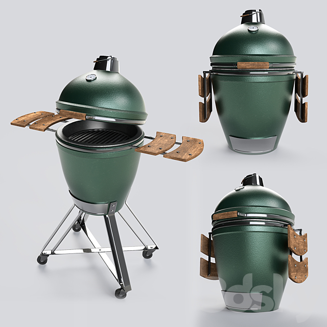 Outdoor Barbecue Grill Big Green Egg 3DS Max Model - thumbnail 3