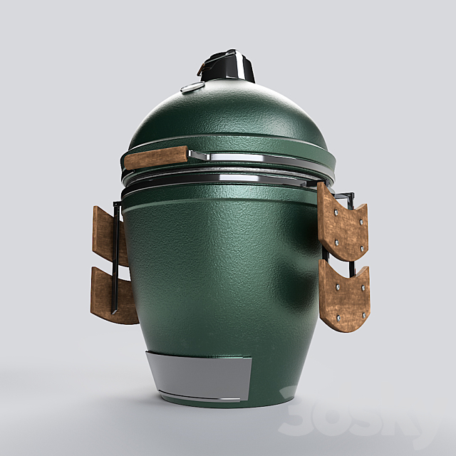 Outdoor Barbecue Grill Big Green Egg 3DS Max Model - thumbnail 4