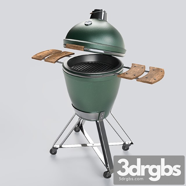 Outdoor barbecue grill big green egg 3dsmax Download - thumbnail 1