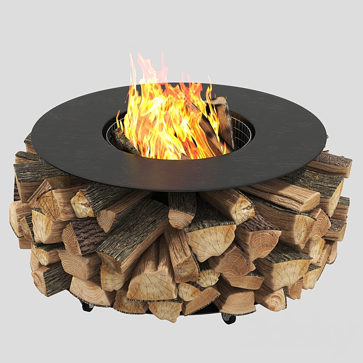 Outdoor fire pit PF-02 3DS Max - thumbnail 1