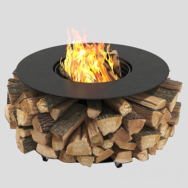 Outdoor fire pit PF-02 3DS Max Model - thumbnail 1