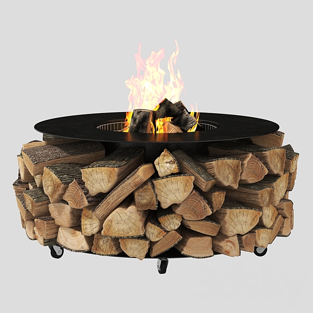 Outdoor fire pit PF-02 3DS Max Model - thumbnail 3