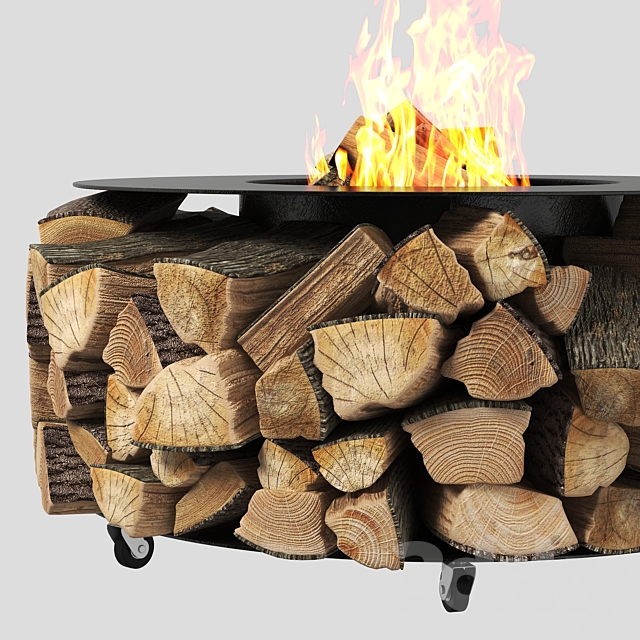 Outdoor fire pit PF-02 3DS Max Model - thumbnail 4