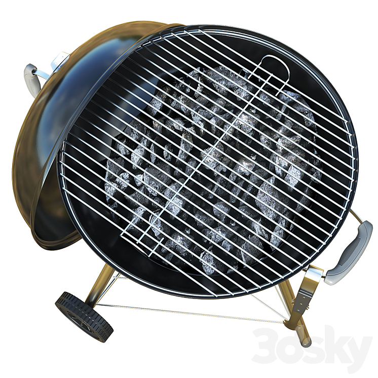 Portable Kettle BBQ Grill 3DS Max - thumbnail 2