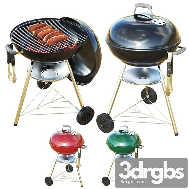 Portable kettle bbq grill 3dsmax Download - thumbnail 1