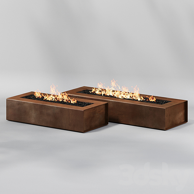 Robata Corten Firepit by Paloform 3DS Max Model - thumbnail 2