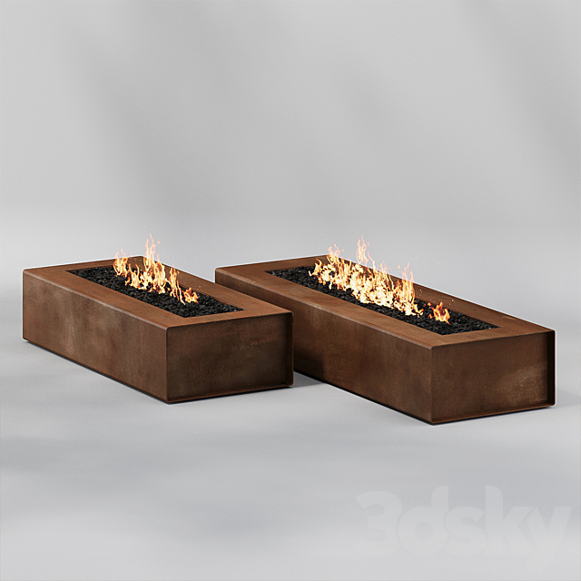 Robata Corten Firepit by Paloform 3DS Max Model - thumbnail 3