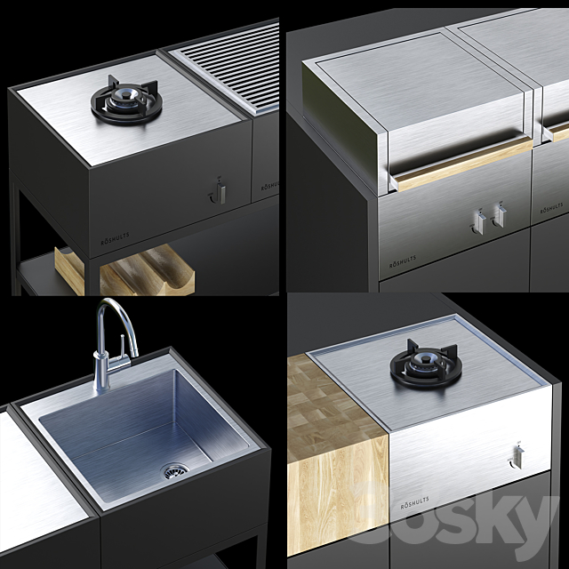 Roshults Garden Outdoor Kitchen 3ds Max - thumbnail 3