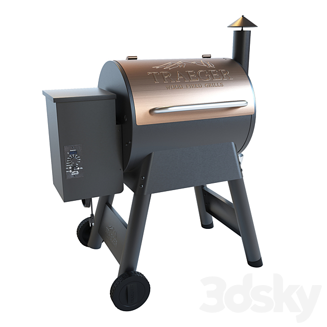 Traeger Outdoor Barbecue Grill – Pro Series 22 3ds Max - thumbnail 1