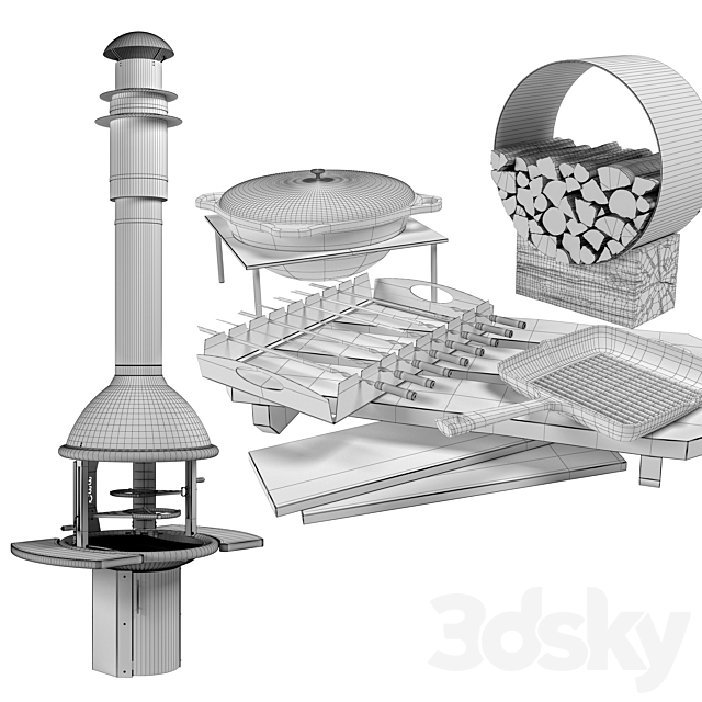 Tundra Grill BBQ 3DS Max Model - thumbnail 5