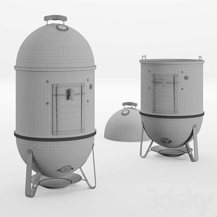 Weber Smokey Mountain Cooker 3DS Max - thumbnail 2