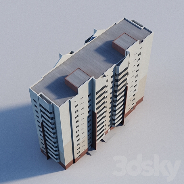 12-storey house 3DSMax File - thumbnail 2