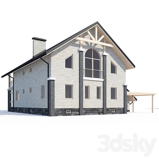 ABS House V68 3DS Max Model - thumbnail 2