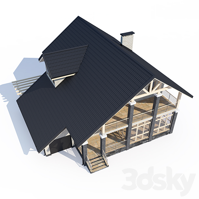 ABS House V68 3DS Max Model - thumbnail 3