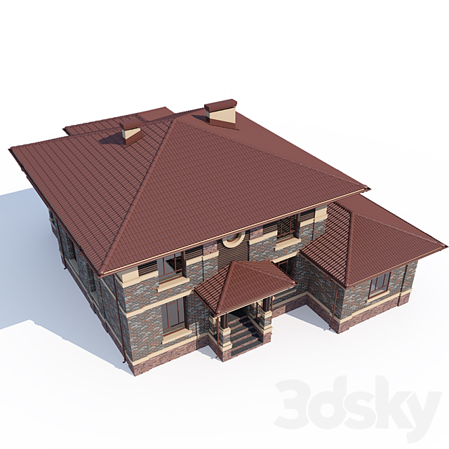 ABS House V82 3DS Max Model - thumbnail 3