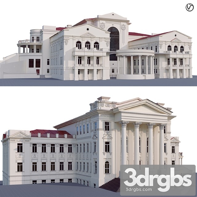 Administrative City Building 3dsmax Download - thumbnail 1