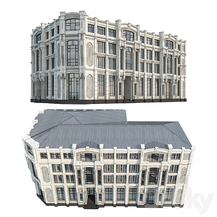 Administrative (office) building 3DS Max - thumbnail 1