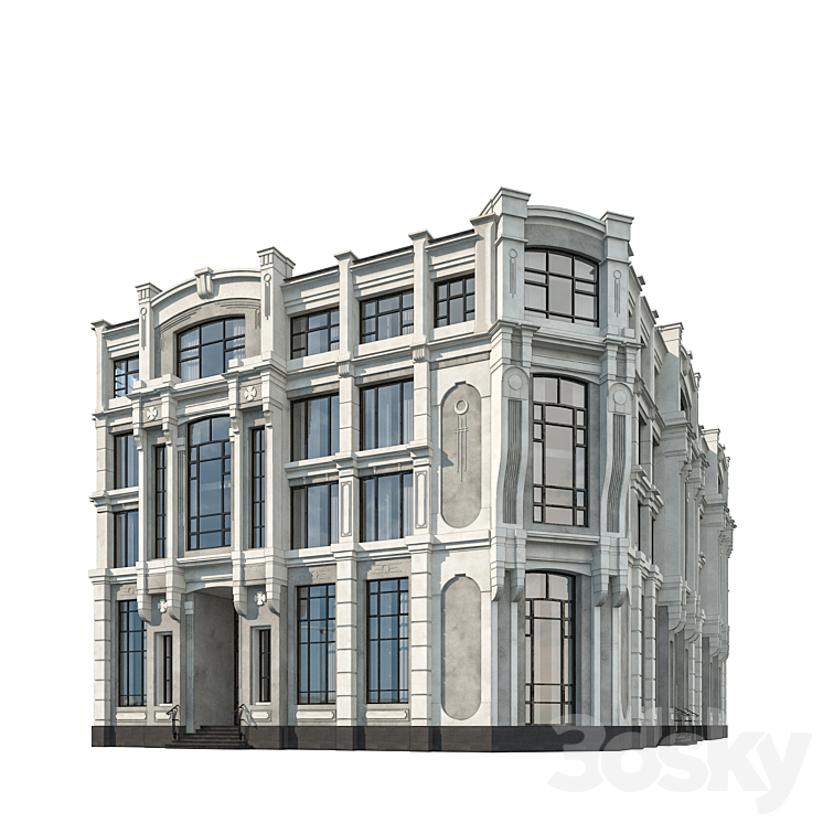 Administrative (office) building 3DS Max - thumbnail 2