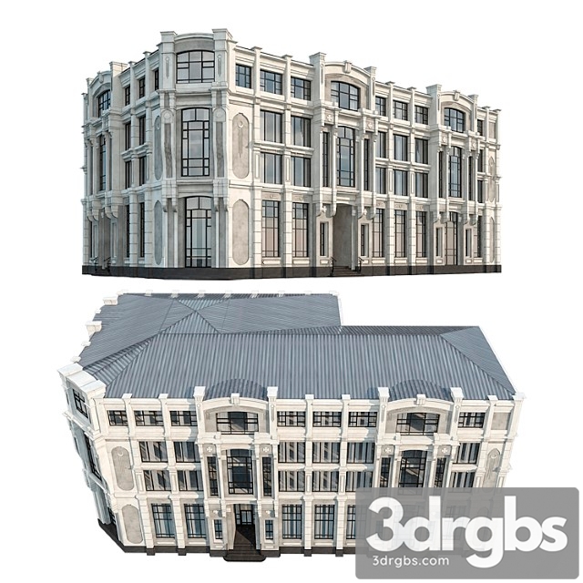 Administrative Office Building 3dsmax Download - thumbnail 1