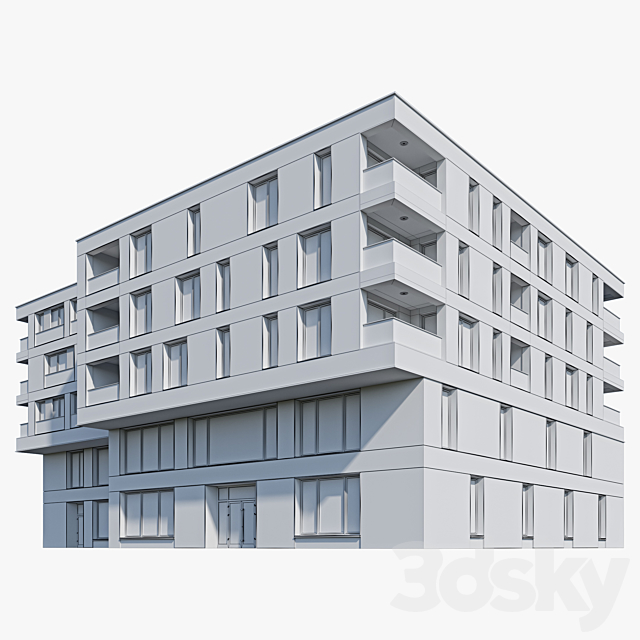 apartment building 7 3DSMax File - thumbnail 3