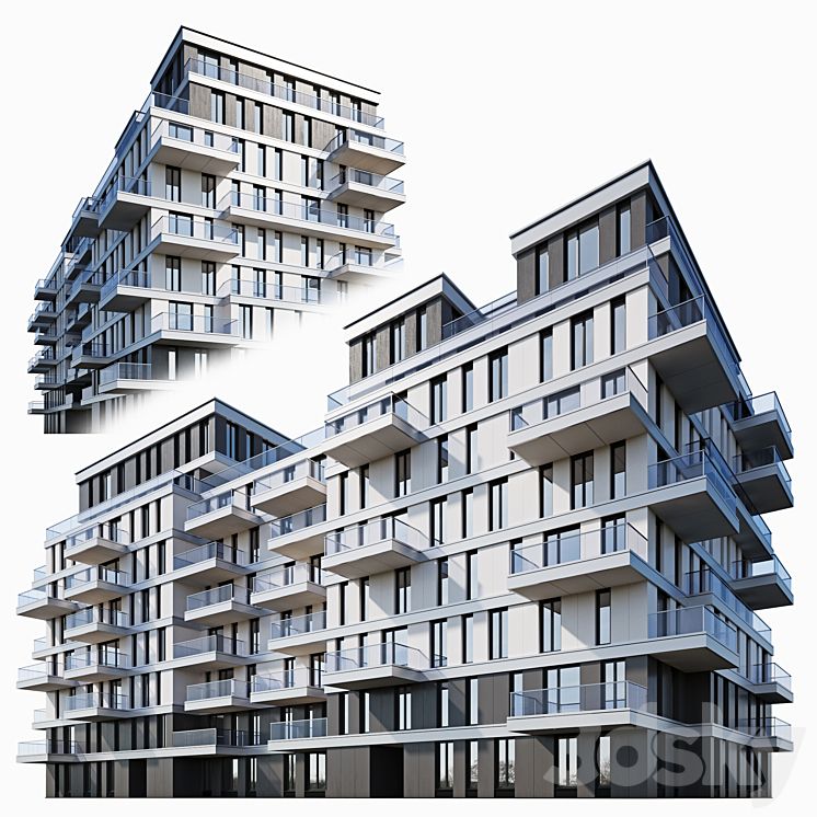 apartment building 9 3DS Max - thumbnail 2