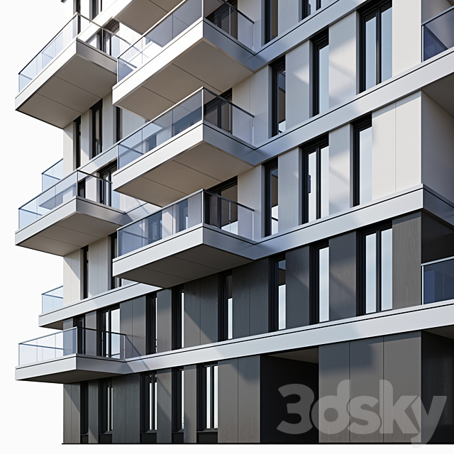 apartment building 9 3DSMax File - thumbnail 3