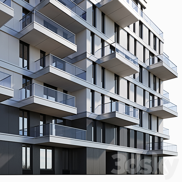 apartment building 9 3DSMax File - thumbnail 4