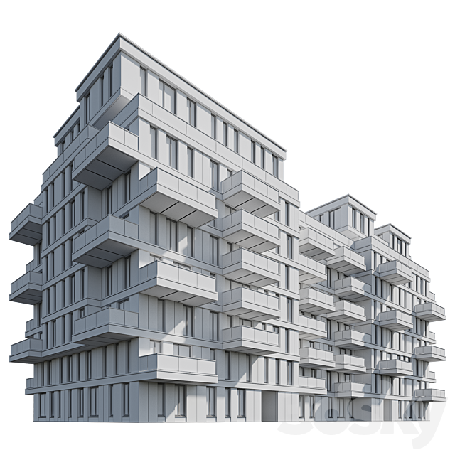 apartment building 9 3DSMax File - thumbnail 5