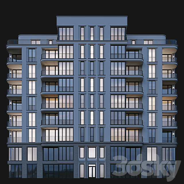 apartment house 4 3DS Max Model - thumbnail 2