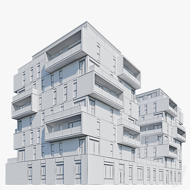 apartment house 5 3DSMax File - thumbnail 3