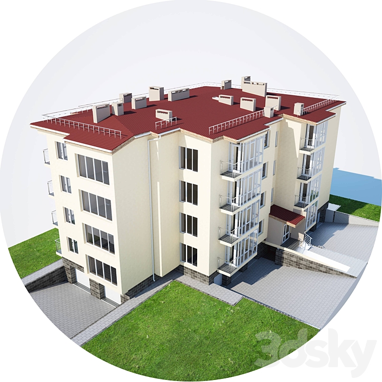 Apartment house v.03 3DS Max - thumbnail 2