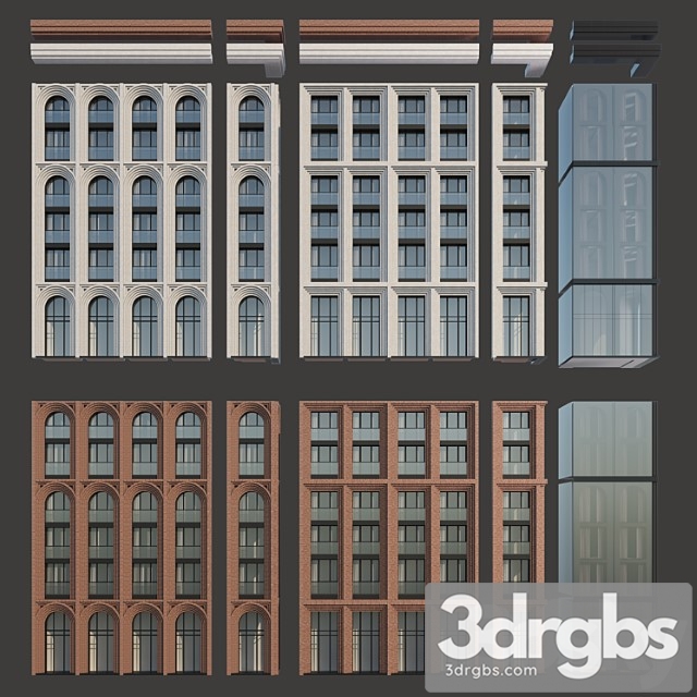 Architectural Facades 2 3dsmax Download - thumbnail 1