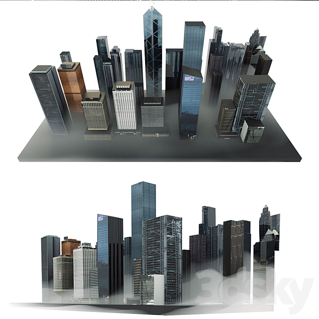 Background City 3DS Max Model - thumbnail 2