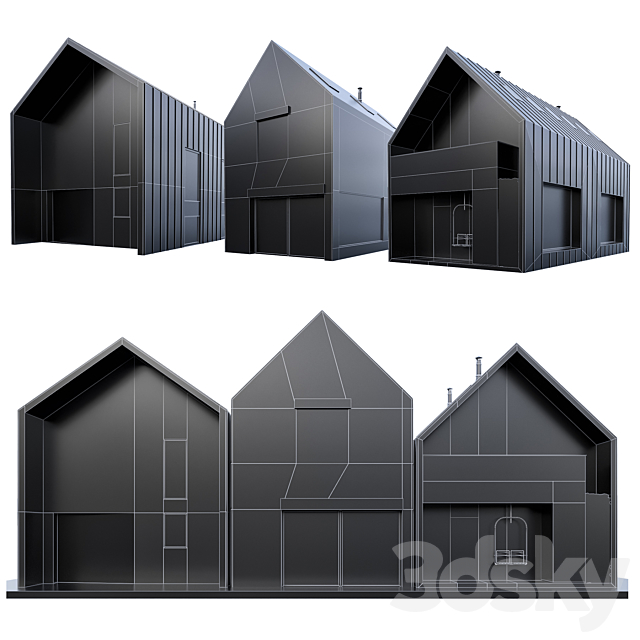 Barn houses 3DSMax File - thumbnail 5