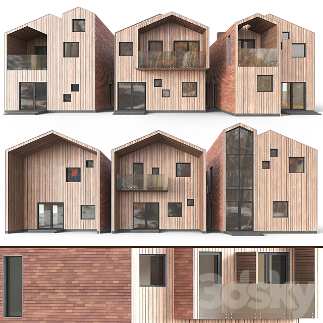 Barn houses 3DSMax File - thumbnail 1