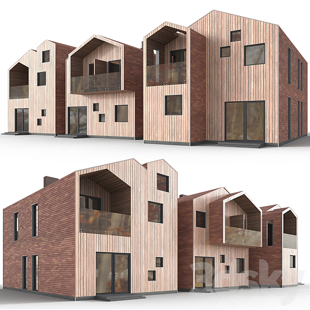 Barn houses 3DSMax File - thumbnail 2