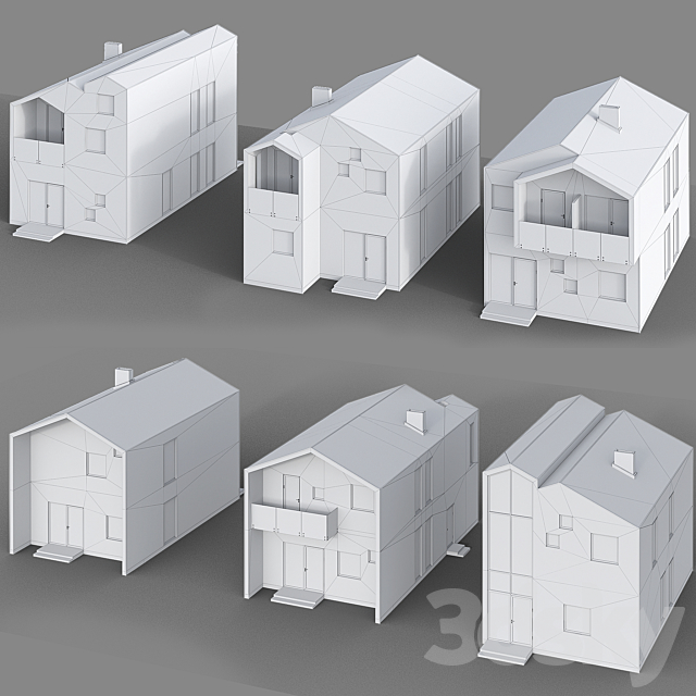 Barn houses 3DSMax File - thumbnail 4