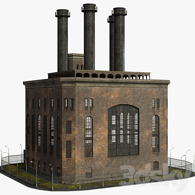 Big old factory 3DS Max Model - thumbnail 3