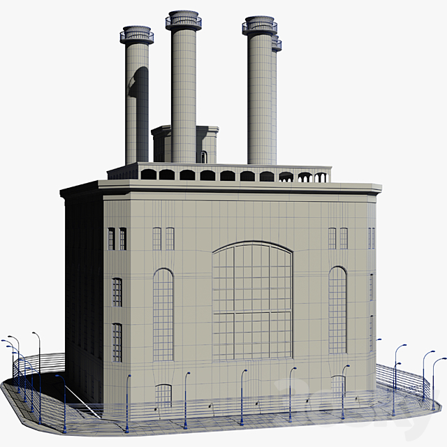 Big old factory 3DS Max Model - thumbnail 5