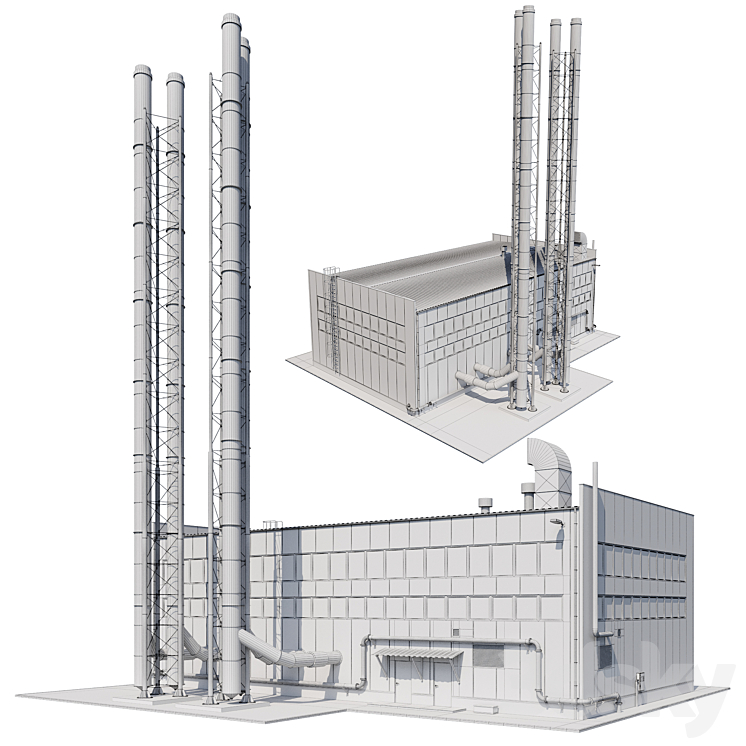 boiler house 3DS Max - thumbnail 2