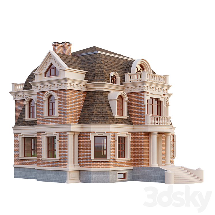 Bricks house 3DS Max - thumbnail 1