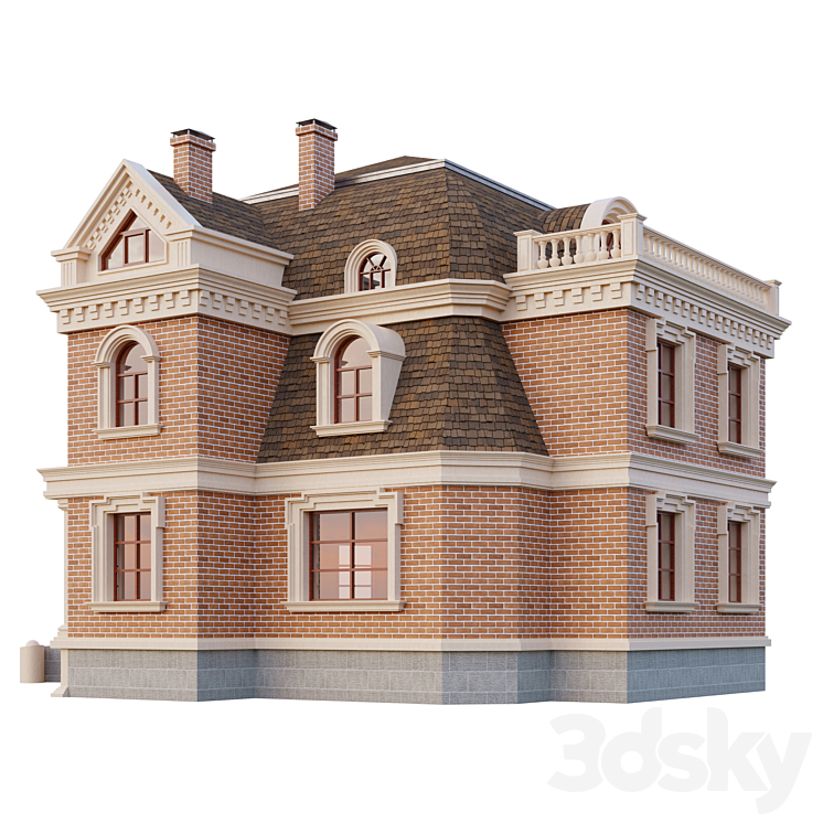 Bricks house 3DS Max - thumbnail 2