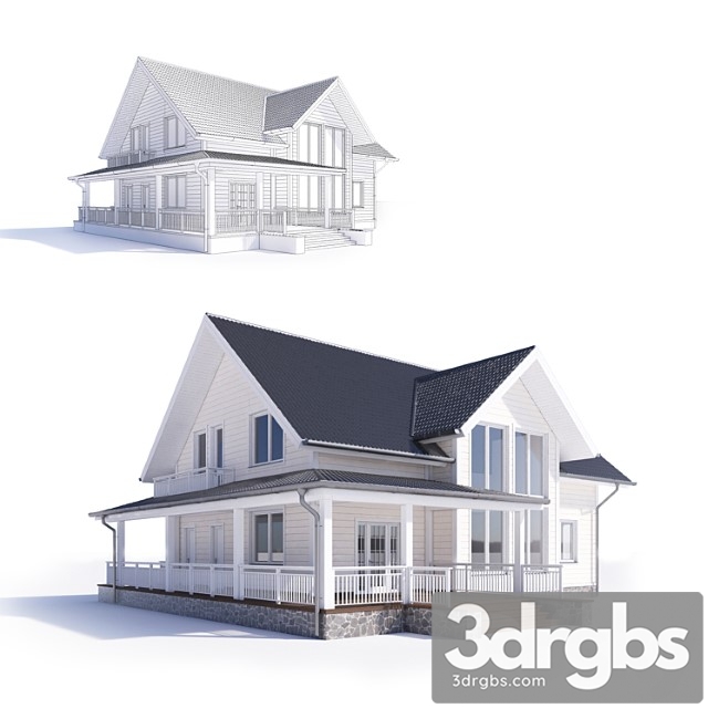 Building Cottage 3dsmax Download - thumbnail 1