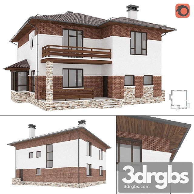 Building Cottage 72 78 3dsmax Download - thumbnail 1