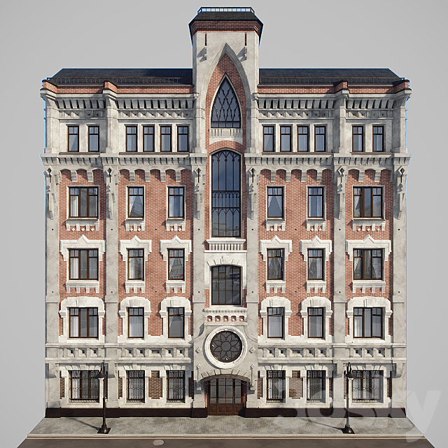 Building facade 3ds Max - thumbnail 1