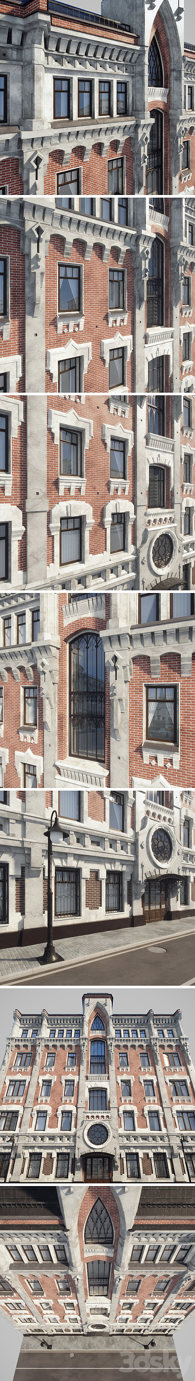 Building facade 3ds Max - thumbnail 2