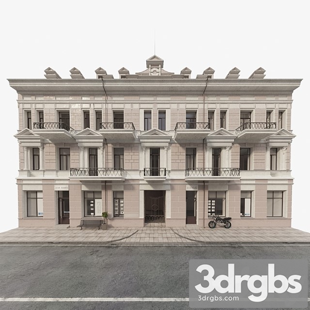 Building Facade 3dsmax Download - thumbnail 1