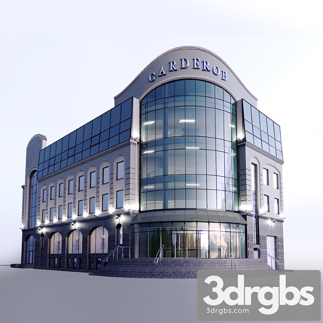 Building Facade Garderob 3dsmax Download - thumbnail 1