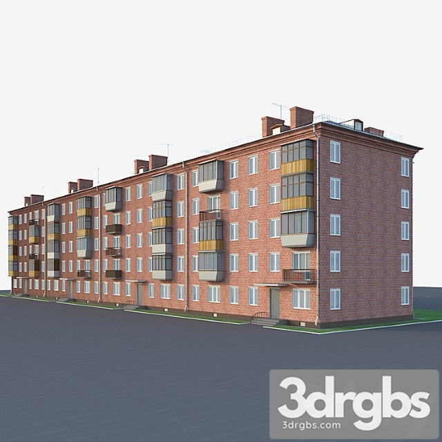 Building Khrushchev 1 447 3dsmax Download - thumbnail 1