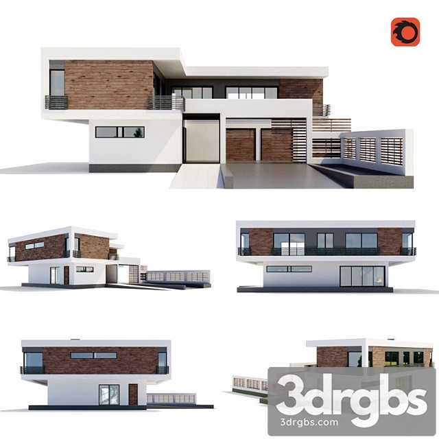 Building Minimalism Villa 3dsmax Download - thumbnail 1